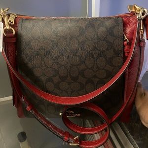 Coach Marlon Hobo in signature canvas